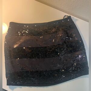 Club Monaco Sparkling Black Mini Skirt
